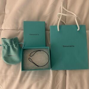 Tiffany & Co. Black Cord Bracelet with Gold Clasp